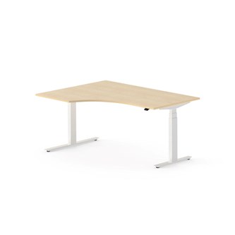 Skrivebord Chat FSC BX venstre 160x120 cm hvitt