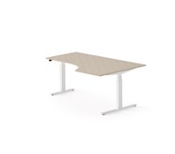 Skrivebord Work FSC BX T-E høyre 180x120 cm hvitt stativ