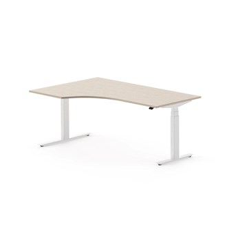 Skrivebord Work FSC BX HT venstre 180x120 cm hvitt