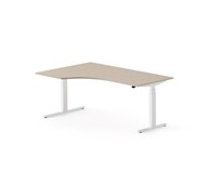 Skrivebord Work FSC BX T-E venstre 180x120 cm hvitt stativ