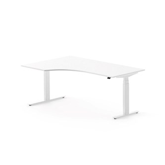 Skrivebord Work FSC BX HT venstre 180x120 cm hvitt