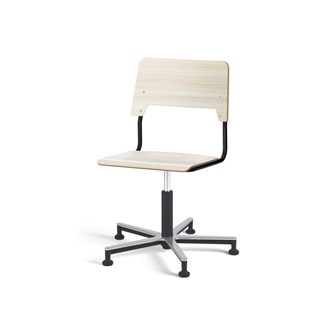 Stol Como FSC gas 38-51 cm Alu glidefot stort sete svart