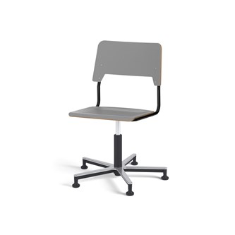 Stol Como FSC gas 38-51 cm Alu glidefot stort sete svart