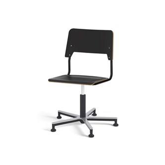 Stol Como FSC gas 38-51 cm Alu glidefot stort sete svart