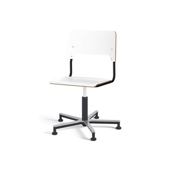 Stol Como FSC gas 38-51 cm Alu glidefot stort sete svart