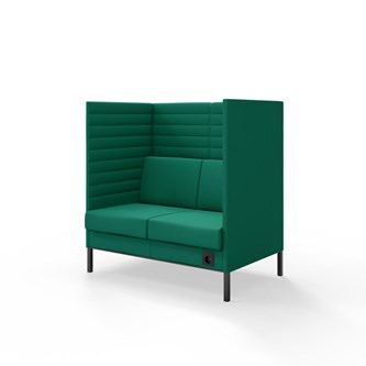 Sofa Platinum Highback Charge 2-seter H128