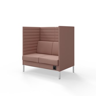 Sofa Platinum Highback Charge 2-seter H128