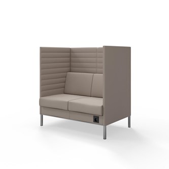 Sofa Platinum Highback Charge 2-seter H128