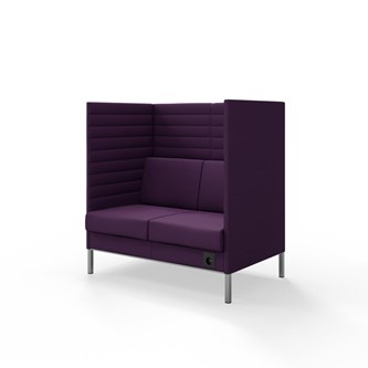 Sofa Platinum Highback Charge 2-seter H128