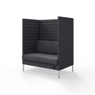 Sofa Platinum Highback Charge 2-seter H150