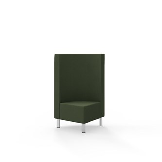 Modulsofa Snake hjørne 90° metallben sh 43 medium rygg
