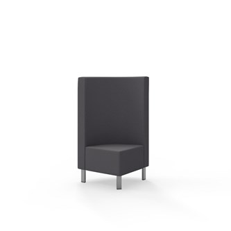 Modulsofa Snake hjørne 90° metallben sh 43 medium rygg