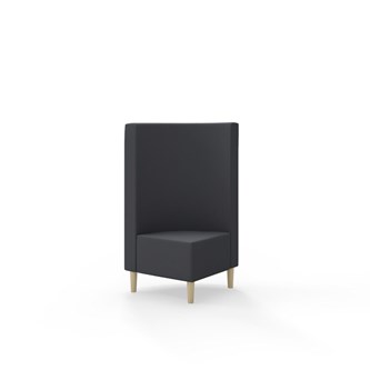 Modulsofa Snake hjørne 90° treben sh 43 medium rygg