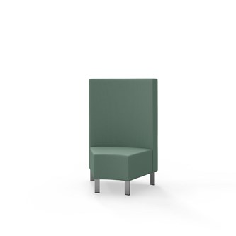 Modulsofa Snake hjørne 45° metallben sh 43 medium rygg
