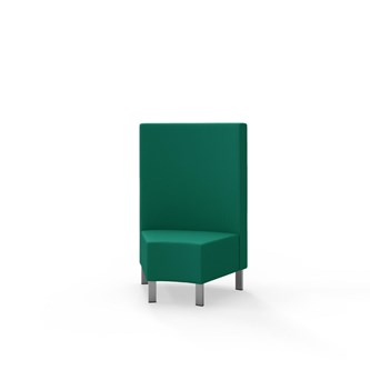 Modulsofa Snake hjørne 45° metallben sh 43 medium rygg