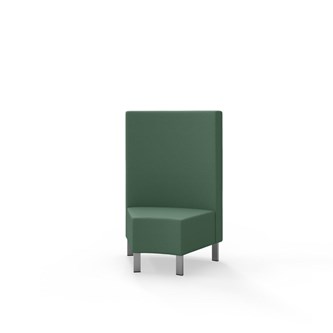 Modulsofa Snake hjørne 45° metallben sh 43 medium rygg