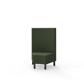 Modulsofa Snake hjørne 45° metallben sh 43 medium rygg