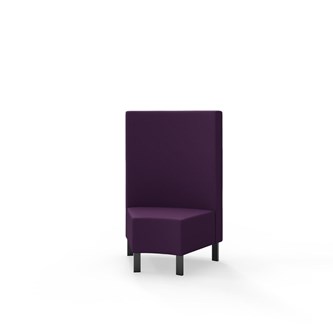 Modulsofa Snake hjørne 45° metallben sh 43 medium rygg