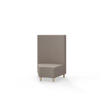 Modulsofa Snake hjørne 45° treben sh 37,5 medium rygg