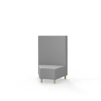 Modulsofa Snake hjørne 45° treben sh 37,5 medium rygg