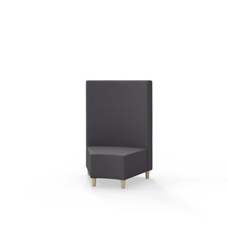 Modulsofa Snake hjørne 45° treben sh 37,5 medium rygg