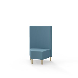Modulsofa Snake hjørne 45° treben sh 43 medium rygg