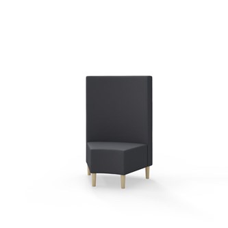 Modulsofa Snake hjørne 45° treben sh 43 medium rygg