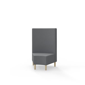 Modulsofa Snake hjørne 45° treben sh 43 medium rygg