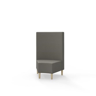 Modulsofa Snake hjørne 45° treben sh 43 medium rygg