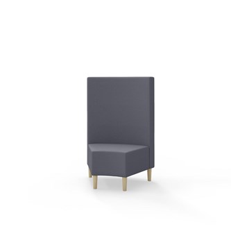 Modulsofa Snake hjørne 45° treben sh 43 medium rygg