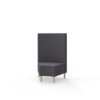 Modulsofa Snake hjørne 45° treben sh 43 medium rygg