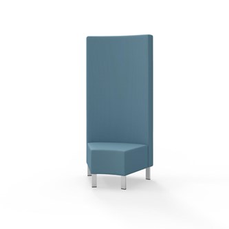 Modulsofa Snake hjørne 45° metallben sh 43 høy rygg