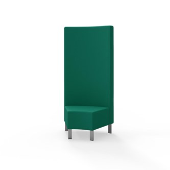 Modulsofa Snake hjørne 45° metallben sh 43 høy rygg