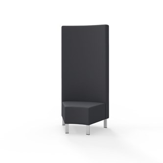 Modulsofa Snake hjørne 45° metallben sh 43 høy rygg