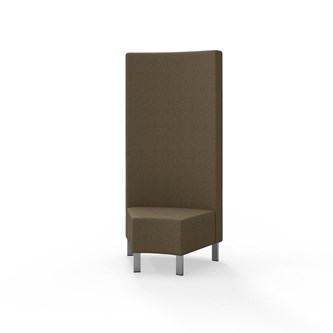 Modulsofa Snake hjørne 45° metallben sh 43 høy rygg