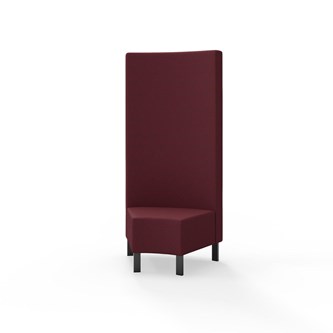 Modulsofa Snake hjørne 45° metallben sh 43 høy rygg