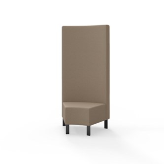 Modulsofa Snake hjørne 45° metallben sh 43 høy rygg
