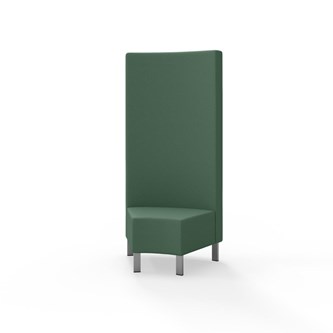Modulsofa Snake hjørne 45° metallben sh 43 høy rygg