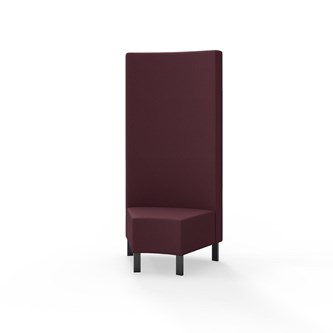 Modulsofa Snake hjørne 45° metallben sh 43 høy rygg
