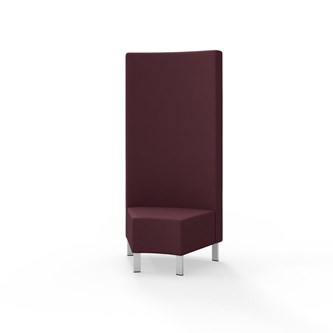 Modulsofa Snake hjørne 45° metallben sh 43 høy rygg