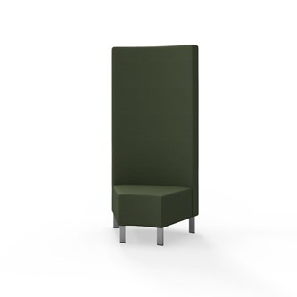 Modulsofa Snake hjørne 45° metallben sh 43 høy rygg