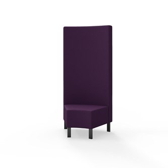 Modulsofa Snake hjørne 45° metallben sh 43 høy rygg