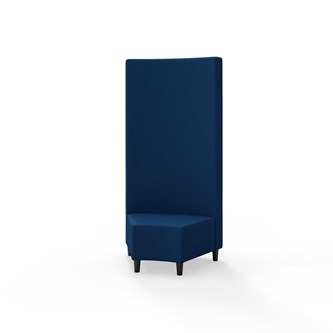 Modulsofa Snake hjørne 45° treben sh 37,5 høy rygg