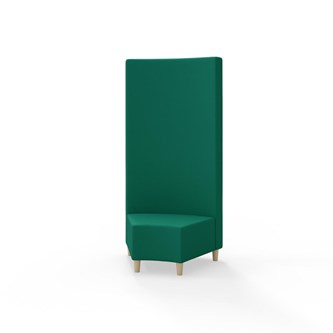 Modulsofa Snake hjørne 45° treben sh 37,5 høy rygg