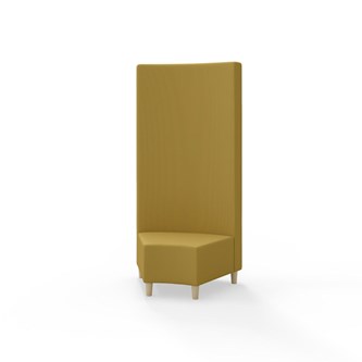 Modulsofa Snake hjørne 45° treben sh 37,5 høy rygg