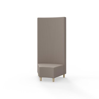 Modulsofa Snake hjørne 45° treben sh 37,5 høy rygg