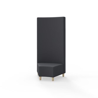 Modulsofa Snake hjørne 45° treben sh 37,5 høy rygg