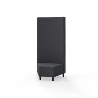 Modulsofa Snake hjørne 45° treben sh 37,5 høy rygg