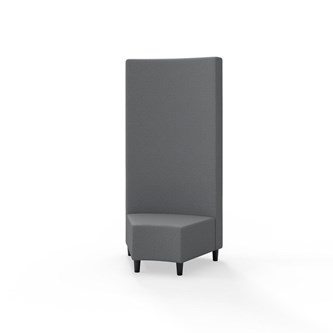 Modulsofa Snake hjørne 45° treben sh 37,5 høy rygg