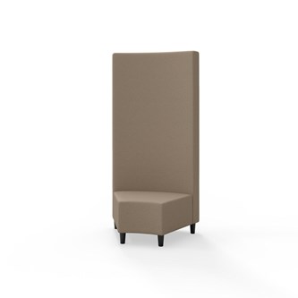 Modulsofa Snake hjørne 45° treben sh 37,5 høy rygg